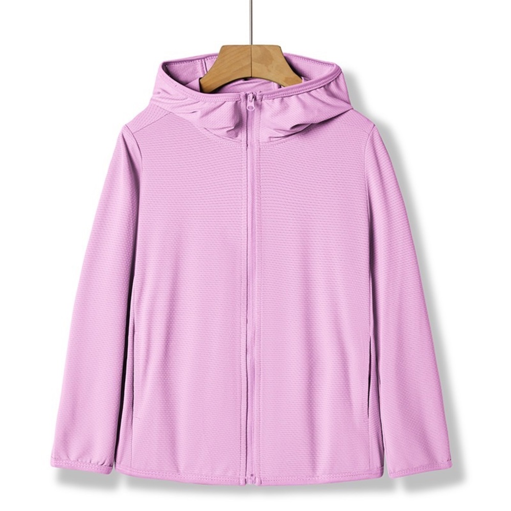 Lavender Hooded Zip-Up Jacket